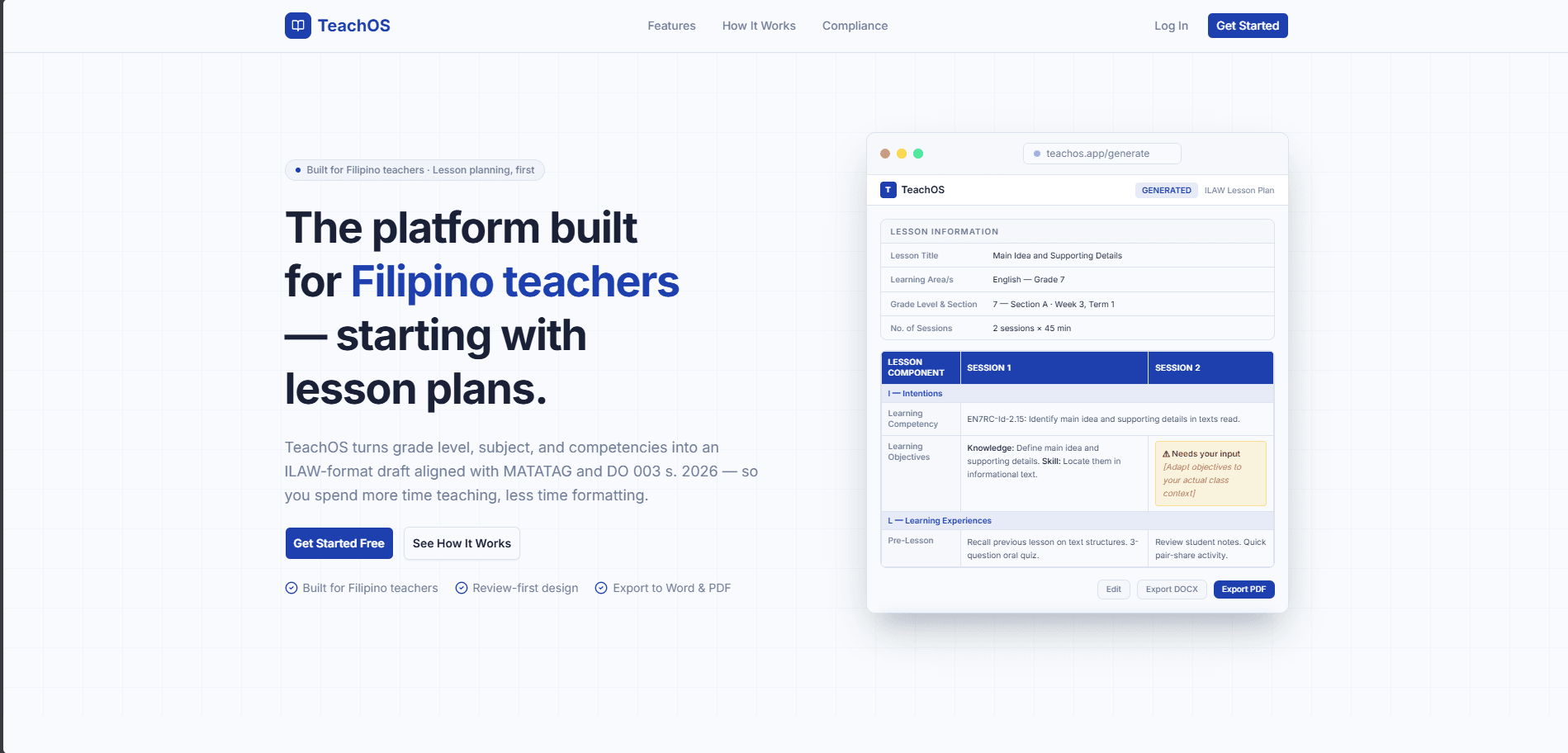 TeachOS product screenshot 1